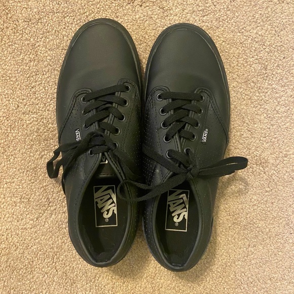 Vans Other - Black Leather Classic Vans